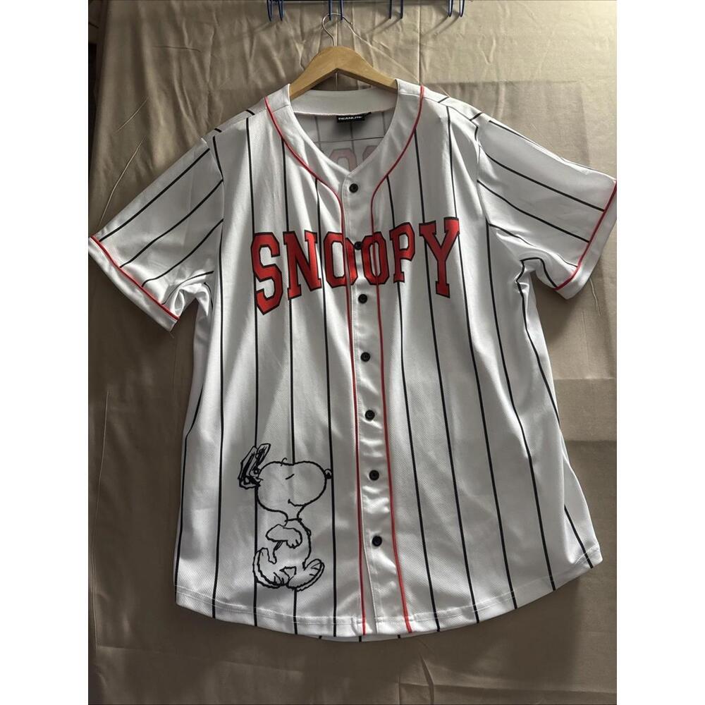 Peanuts Snoopy Adult Baseball Jersey #50 Large - Super Nice!